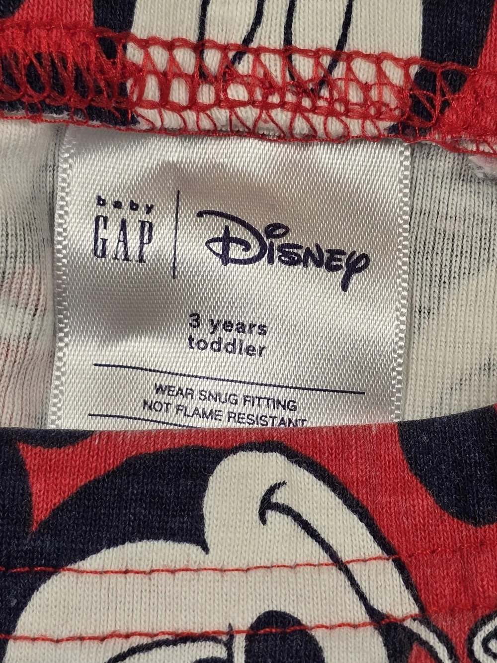 Gap X Disney Kids Navy and Red Mickey Mouse Pajama Set